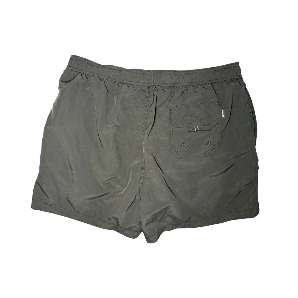 Tommy Bahama Relax Swim Trunks Men Large Black Neon Green Mesh Lined